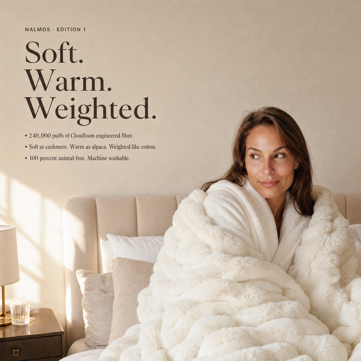 Throw hero — Soft. Warm. Weighted.