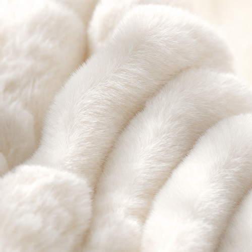 NALMOS Throw — Cumulus White, fiber macro